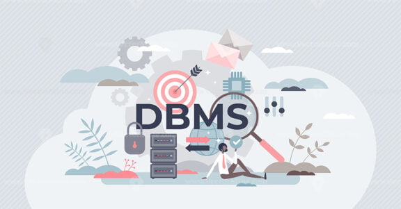 Database management systems or DBMS software tool usage outline diagram