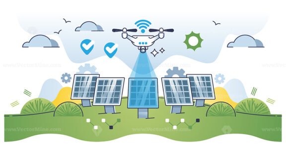 Drones for solar inspection as automatic technical checkup outline concept