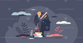 Education and mental development with knowledge growth tiny person concept
