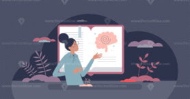 Education in psychology and mental health learning tiny person concept