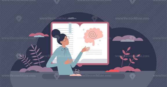 Education in psychology and mental health learning tiny person concept