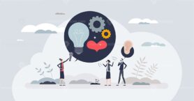 Effective communication with active listening skills tiny person concept