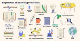 Exploration of knowledge and learning tiny neubrutalism element collection