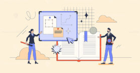 Exploring business strategies style and management tiny person concept