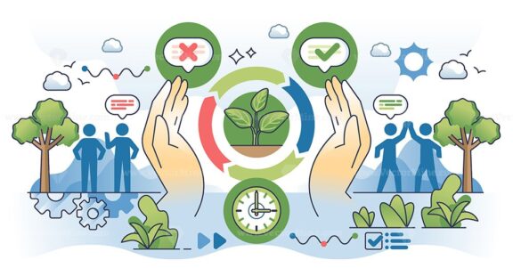 Feedback loops as system for customer experience improvement outline diagram