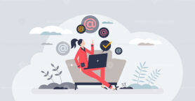 Freelancer life and distant work lifestyle for freedom tiny person concept
