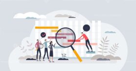 Gantt chart as effective time management framework tiny person concept