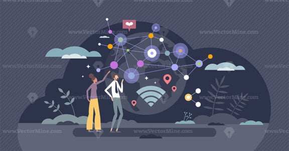 Globalization communication as worldwide interaction tiny person concept