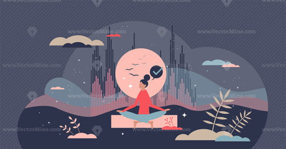 Guided imagery as dream, thoughts and mind control tiny person concept