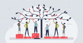 Health equity and balance compared with medical equality tiny person concept