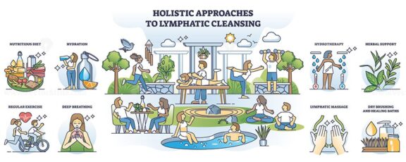 Holistic approaches to lymphatic cleansing and relaxation outline collection