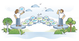 Interpersonal communication link and long talking session outline concept