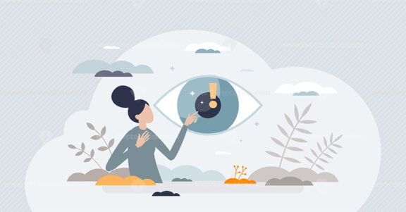 Intuition as sixth sense and inner feeling for future tiny person concept