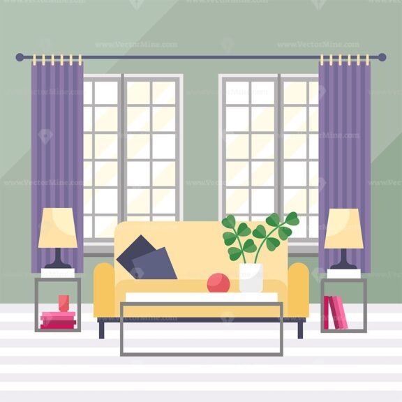 FREE Living room vector illustration