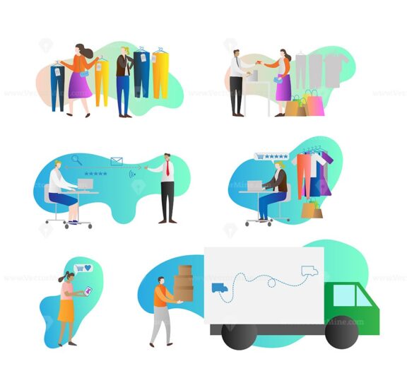FREE Loyalty program vector illustration collection set