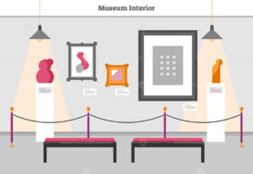 FREE Museum interior vector illustration