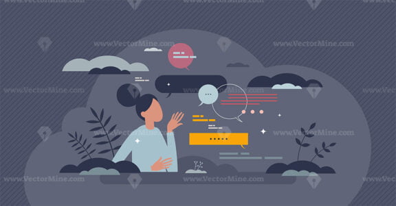 Natural language parsing or NLP as AI speech teaching tiny person concept