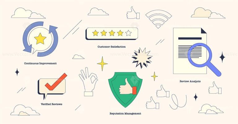 Online review management for customer experience tiny neubrutalism collection
