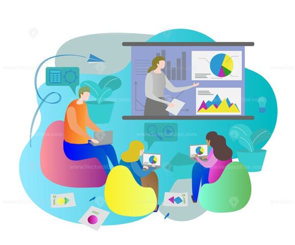 FREE Online training vector illustration