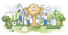 Operational excellence or OE as effective business process outline concept