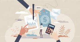 Pricing strategy and business cost recalculation plan tiny person concept