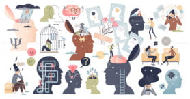 Psychology as medical mental health problems in tiny person collection set
