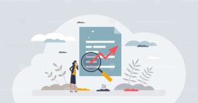 Search engine optimization or SEO with website keywords tiny person concept