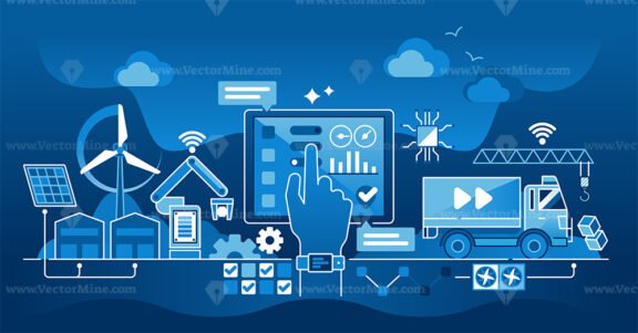 Smart manufacturing with process automation and digitization outline concept