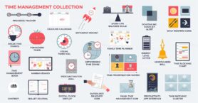 Time management for effective work organization tiny person collection set