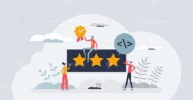 User ratings and product reviews as satisfaction feedback tiny person concept