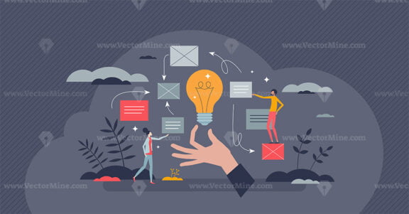 UX design or user experience process in website creation tiny person concept