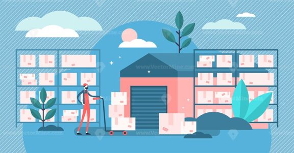 Warehouse vector illustration