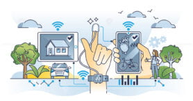Wearable technology as health or activity tracking devices outline concept