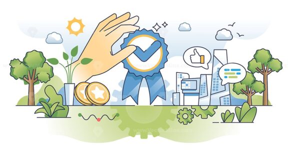 Work achievements and successful business job appraisal outline hands concept